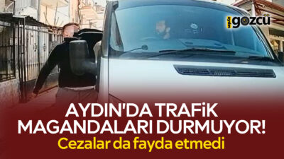 Aydın Efeler ilçesinde bir sürücü kedisine el kol hareketi yapıldığını